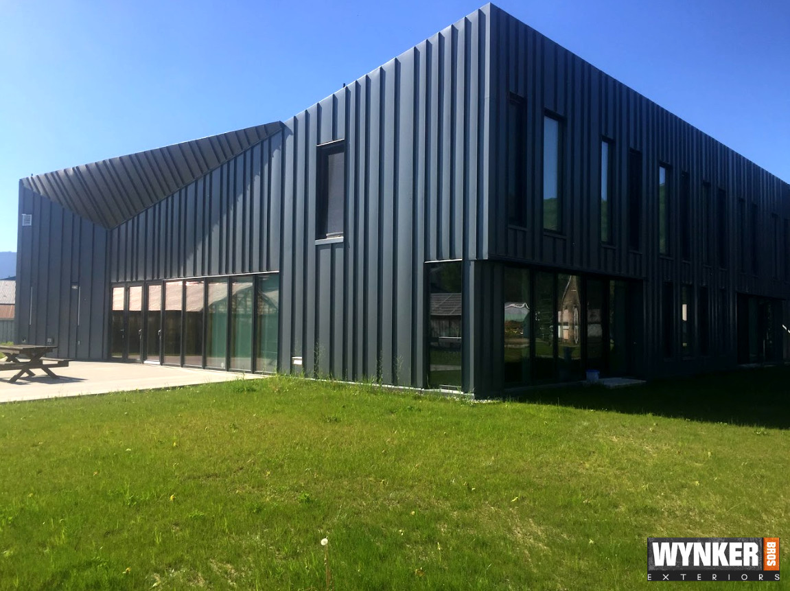 Custom width standing seam siding in Agassiz, BC