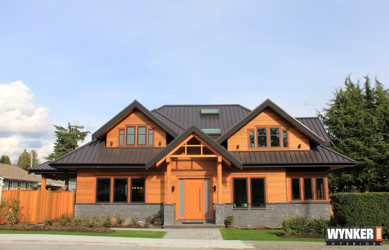 Standing seam roof and custom skylight flashing detail in Chilliwack, BC